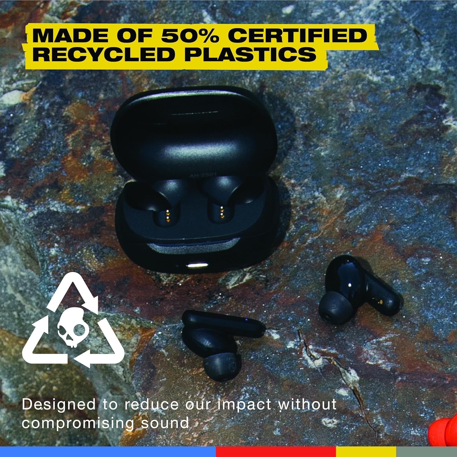 Skullcandy Smokin Buds Wireless in Ear Earbuds – ENC Clear Calls, Music/Movie/Podcast EQ Modes, 20Hr Battery + Rapid Charge, Touch Controls, Solo Bud Use, IPX4 Water Resistant - Image 2