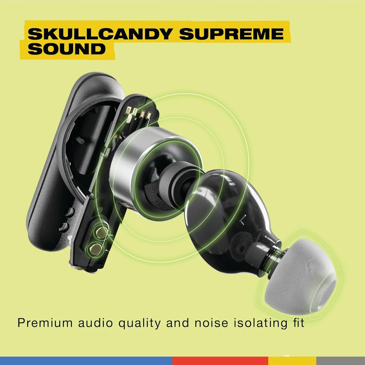 Skullcandy Smokin Buds Wireless in Ear Earbuds – ENC Clear Calls, Music/Movie/Podcast EQ Modes, 20Hr Battery + Rapid Charge, Touch Controls, Solo Bud Use, IPX4 Water Resistant - Image 4