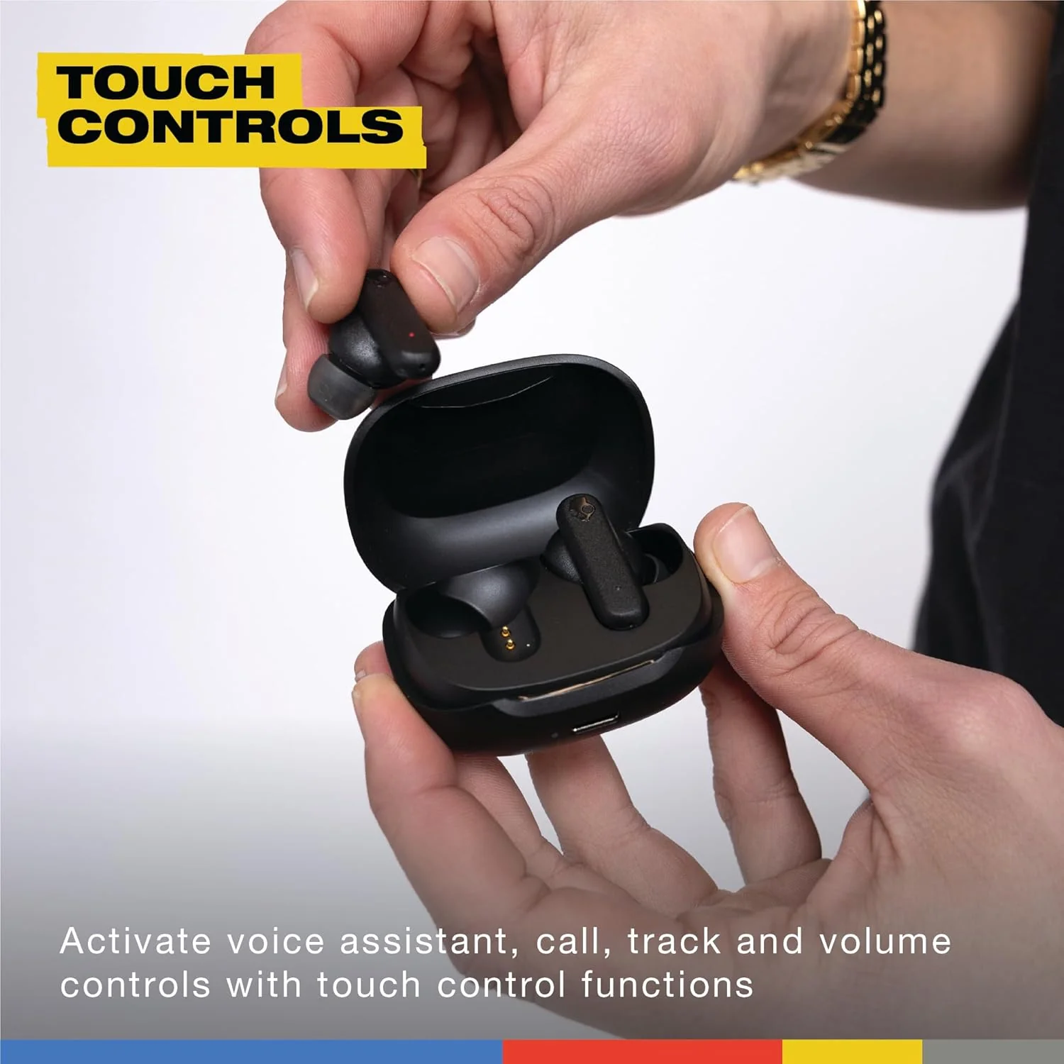 Skullcandy Smokin Buds Wireless in Ear Earbuds – ENC Clear Calls, Music/Movie/Podcast EQ Modes, 20Hr Battery + Rapid Charge, Touch Controls, Solo Bud Use, IPX4 Water Resistant - Image 7