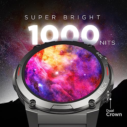 Skyball Rigor Smart Watch|1.46" Super AMOLED Round Display with 466 * 466 Pixel Resolution with Industry Best 1000 NITS Brightness|Bt Calling|120+ Sports Modes|200+ WatchFaces, Black - Image 2