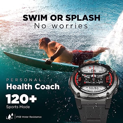Skyball Rigor Smart Watch|1.46" Super AMOLED Round Display with 466 * 466 Pixel Resolution with Industry Best 1000 NITS Brightness|Bt Calling|120+ Sports Modes|200+ WatchFaces, Black - Image 4