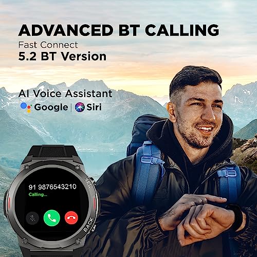 Skyball Rigor Smart Watch|1.46" Super AMOLED Round Display with 466 * 466 Pixel Resolution with Industry Best 1000 NITS Brightness|Bt Calling|120+ Sports Modes|200+ WatchFaces, Black - Image 8