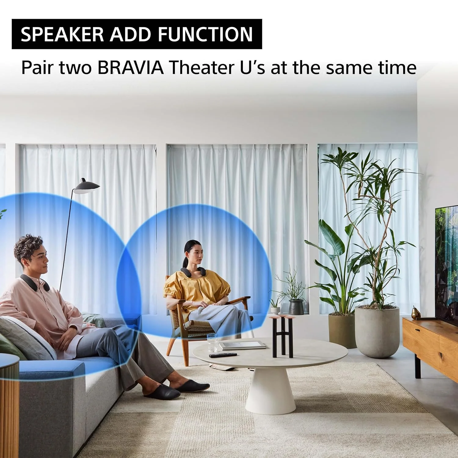Sony BRAVIA Theater U Wireless Wearable TV Speaker with Dolby Atmos & Bluetooth, Personalized Home Theater Audio, Gaming Compatibility, Built-in mic, 12 Hrs Battery Life, IPX4 Splash-Resistant(HT-AN7) - Image 5