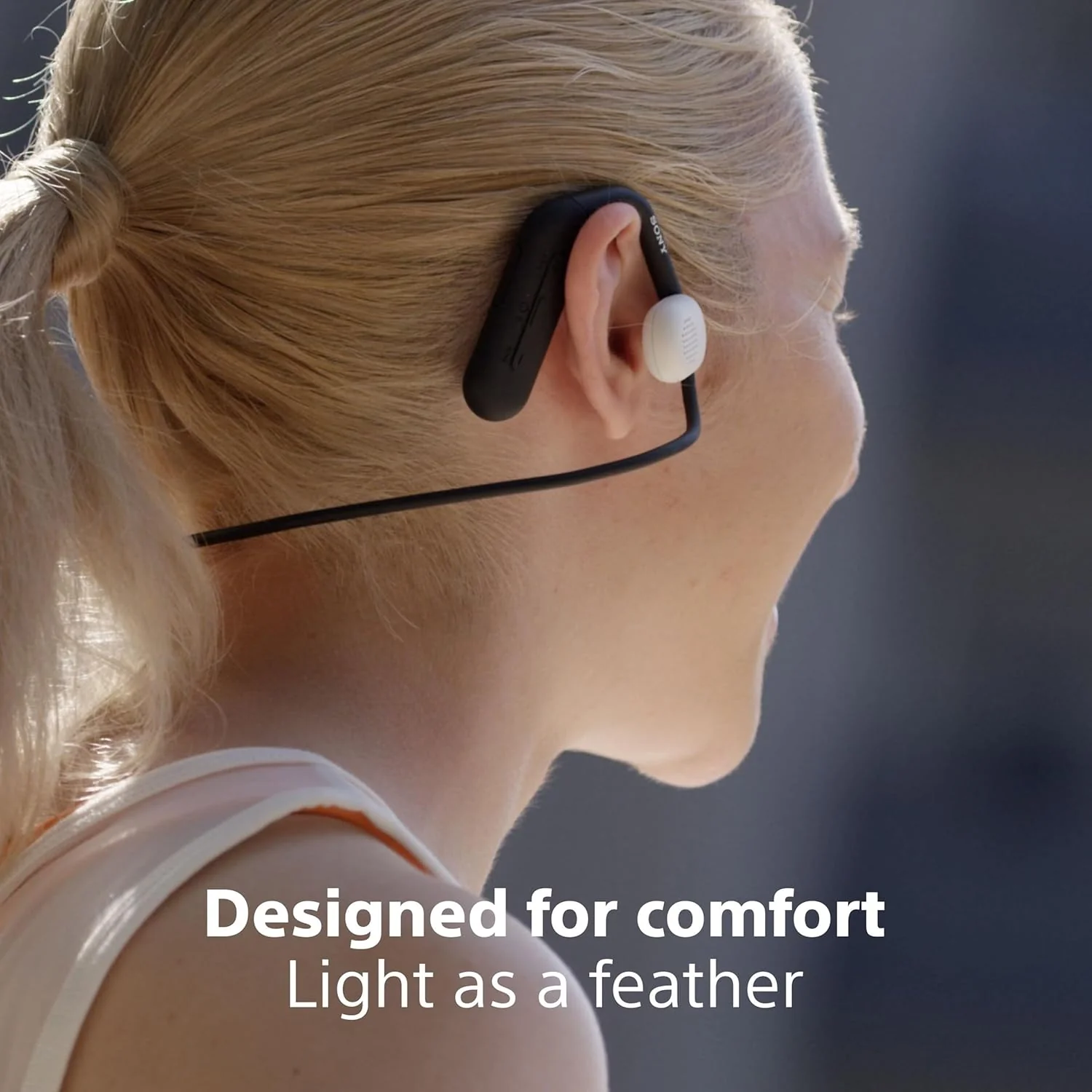 Sony Float Run WI-OE610 Headphones Designed for Running, Cycling, Hiking & Other Sports, Gym Headphones with Open-Ear Design, 10Hrs Battery, Splash Proof, Totally New Concept for Ear Health & Comfort - Image 6