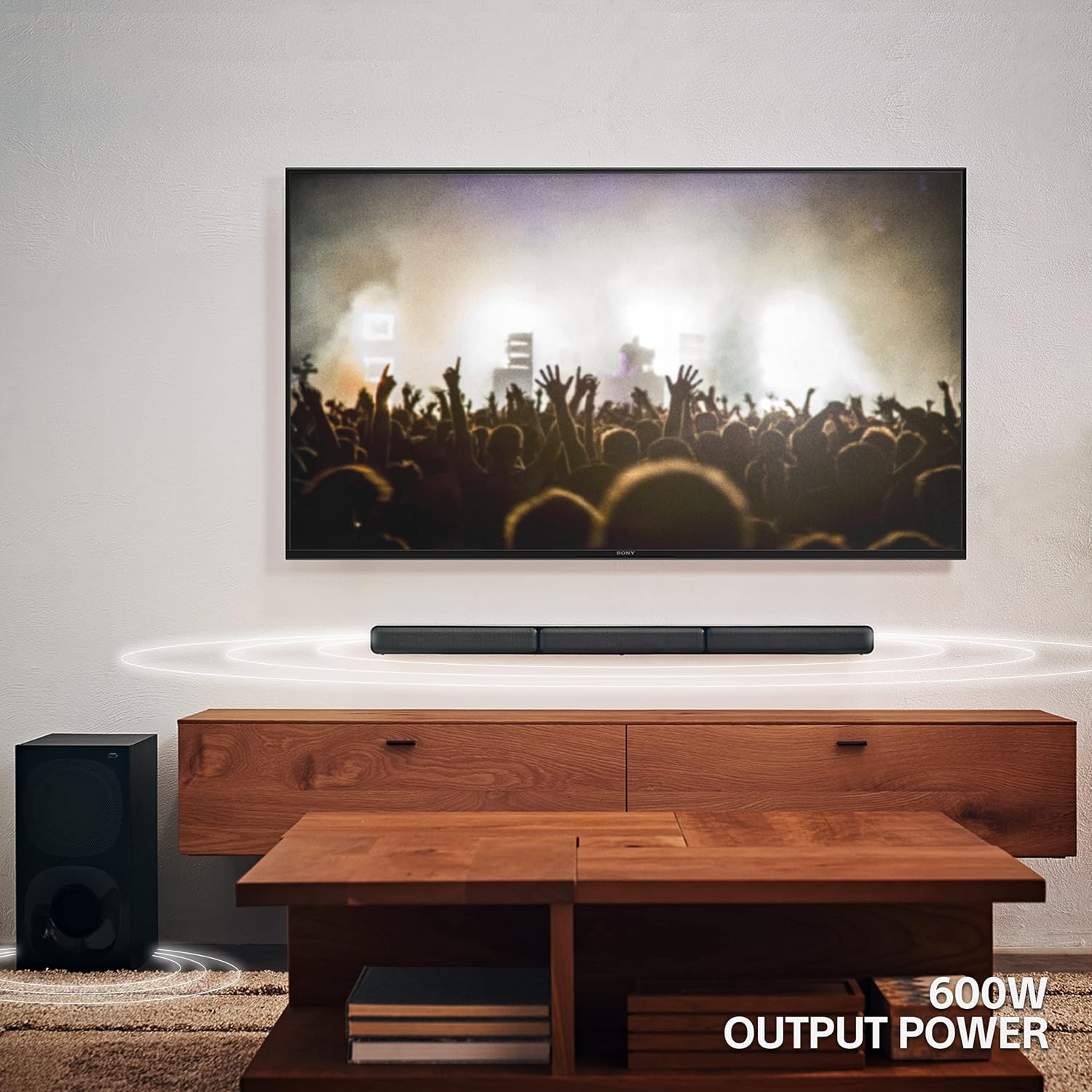 Sony HT-S40R Real 5.1ch Dolby Audio Soundbar for TV with Subwoofer & Wireless Rear Speakers, 5.1ch Home Theatre System (600W, Bluetooth & USB Connectivity, HDMI & Optical Connectivity, Sound Mode) - Image 3