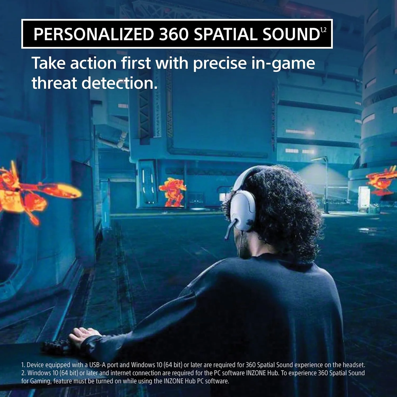 Sony INZONE H3, MDR-G300 Wired Gaming Headset, Over-Ear Headphones with 360 Spatial Sound, USB Wired Over-Ear Professional + USB Connector, flip to Mute mic, App Support & PC Compatible (White) - Image 14