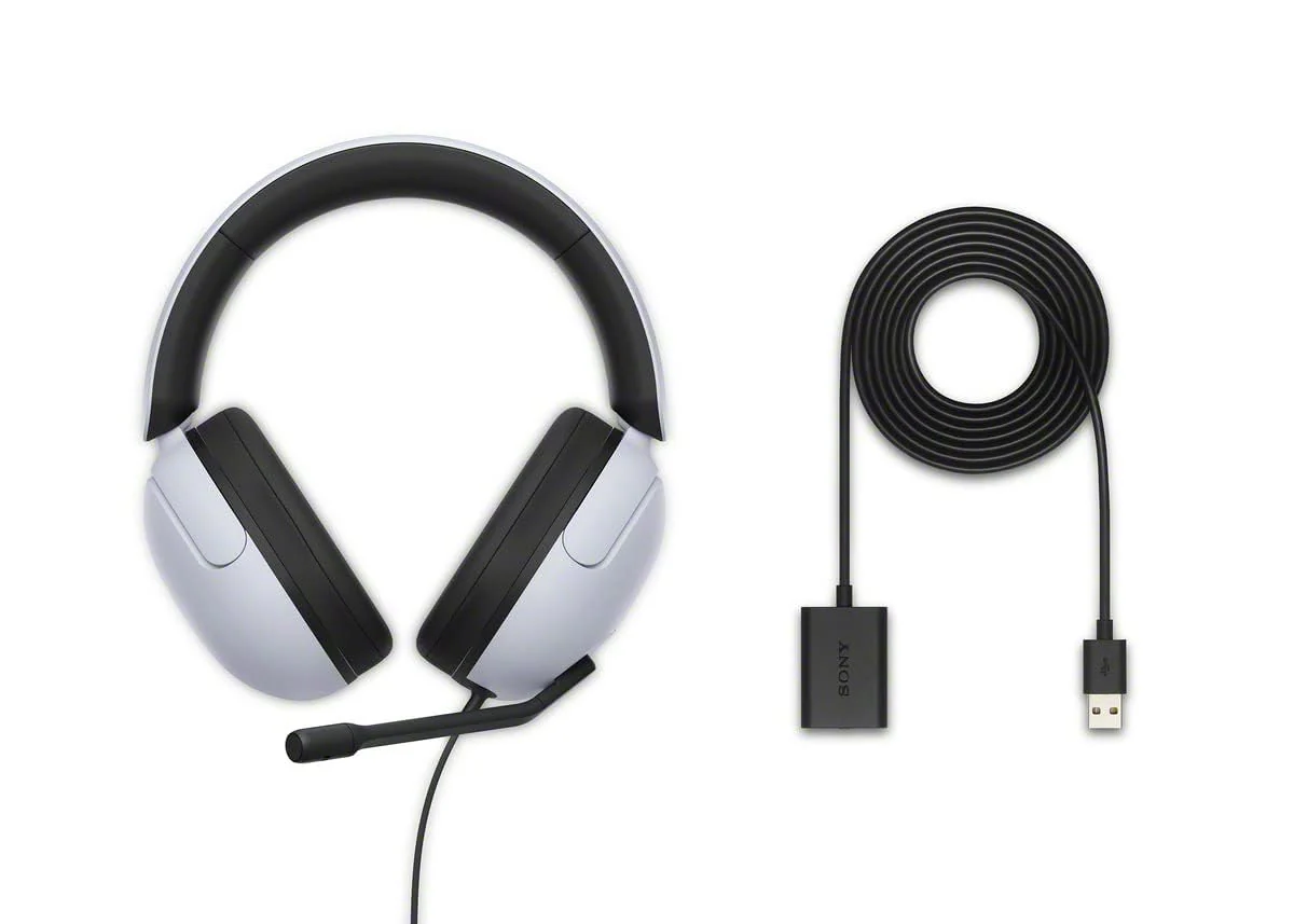 Sony INZONE H3, MDR-G300 Wired Gaming Headset, Over-Ear Headphones with 360 Spatial Sound, USB Wired Over-Ear Professional + USB Connector, flip to Mute mic, App Support & PC Compatible (White) - Image 2
