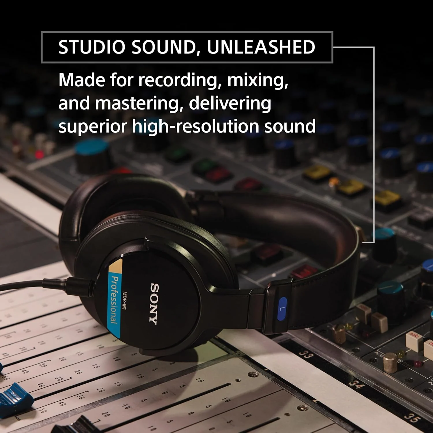 Sony MDR-M1 Wired High Resolution Monitor Over Ear Headphones, Closed Back Design for Audiophile - Image 11