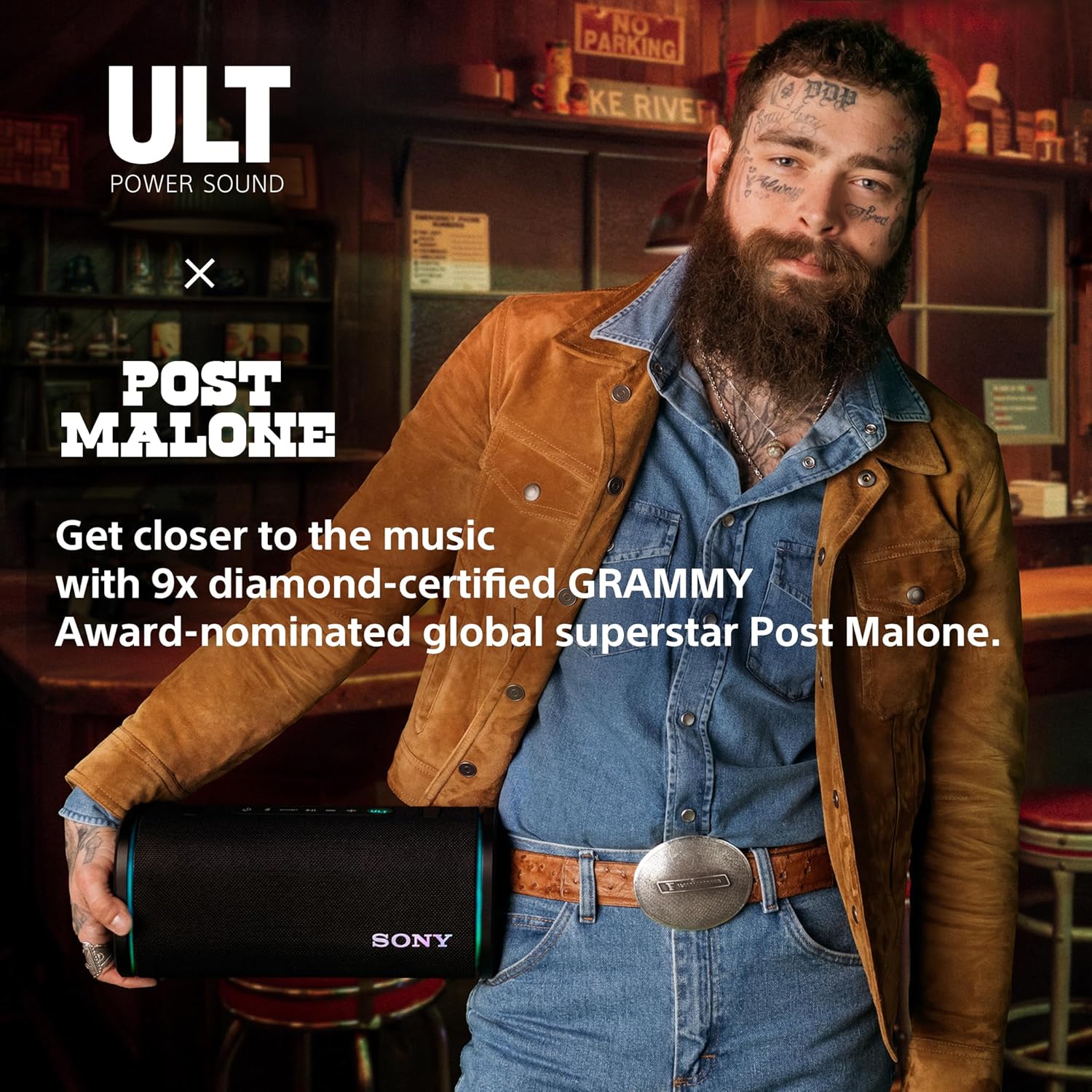 Sony New Launch ULT Field 5 Bluetooth Wireless Speaker with Massive Bass|360° Party Light|25hrs Playtime|IP67|Shoulder Strap|Quick Charge|Built in Powerbank|Party Connect(SRS-ULT50)-Black - Image 3
