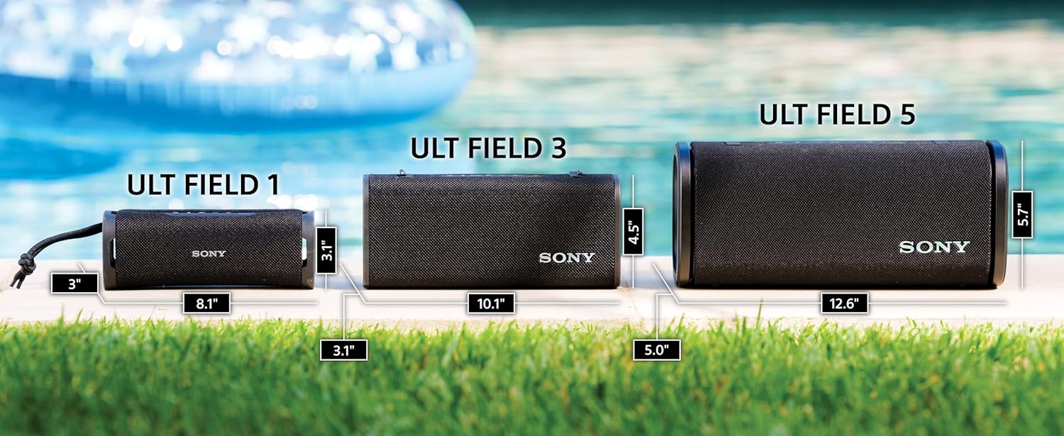 Sony New Launch ULT Field 5 Bluetooth Wireless Speaker with Massive Bass|360° Party Light|25hrs Playtime|IP67|Shoulder Strap|Quick Charge|Built in Powerbank|Party Connect(SRS-ULT50)-Black - Image 5