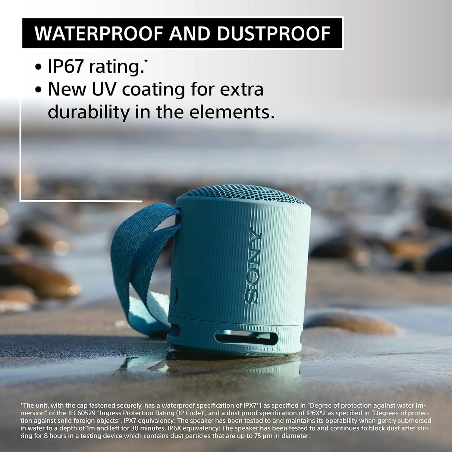 Sony SRS-XB100 Wireless Bluetooth Portable Lightweight Super-Compact Travel Speaker - Image 7