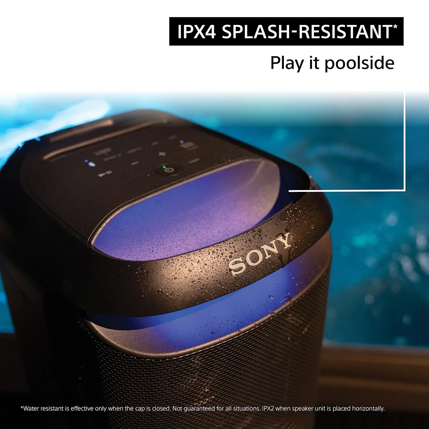 Sony SRS-XV800 X-Series Wireless Portable Bluetooth Karaoke Party Speaker IPX4 Splash-Resistant with 25 Hour-Battery, Built-in Handle and Wheels, Omnidirectional Sound, and Ambient Lights - Image 4