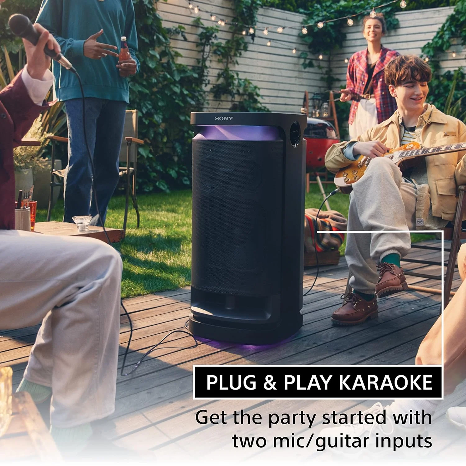 Sony SRS-XV900 X-Series Wireless Portable-Bluetooth Party-Speaker with 25 Hour-Battery, Built in Handle and Wheels (Omni Directional Sound and Light, USB, BT) - Image 8