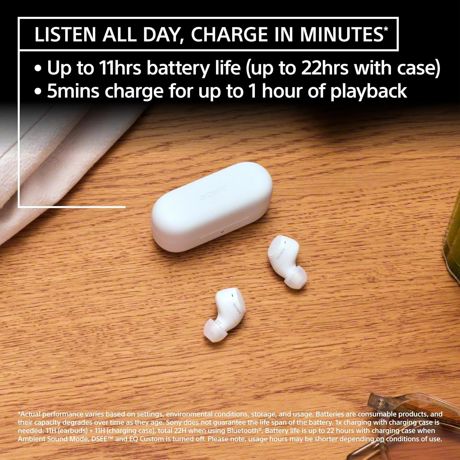 Sony Wf-C510 Truly Wireless Bluetooth Earbuds with Mic, TWS, Up to 22 Hours Battery, in Ear, Ambient Sound Mode, Small and Comfortable, Ipx4 - Image 8