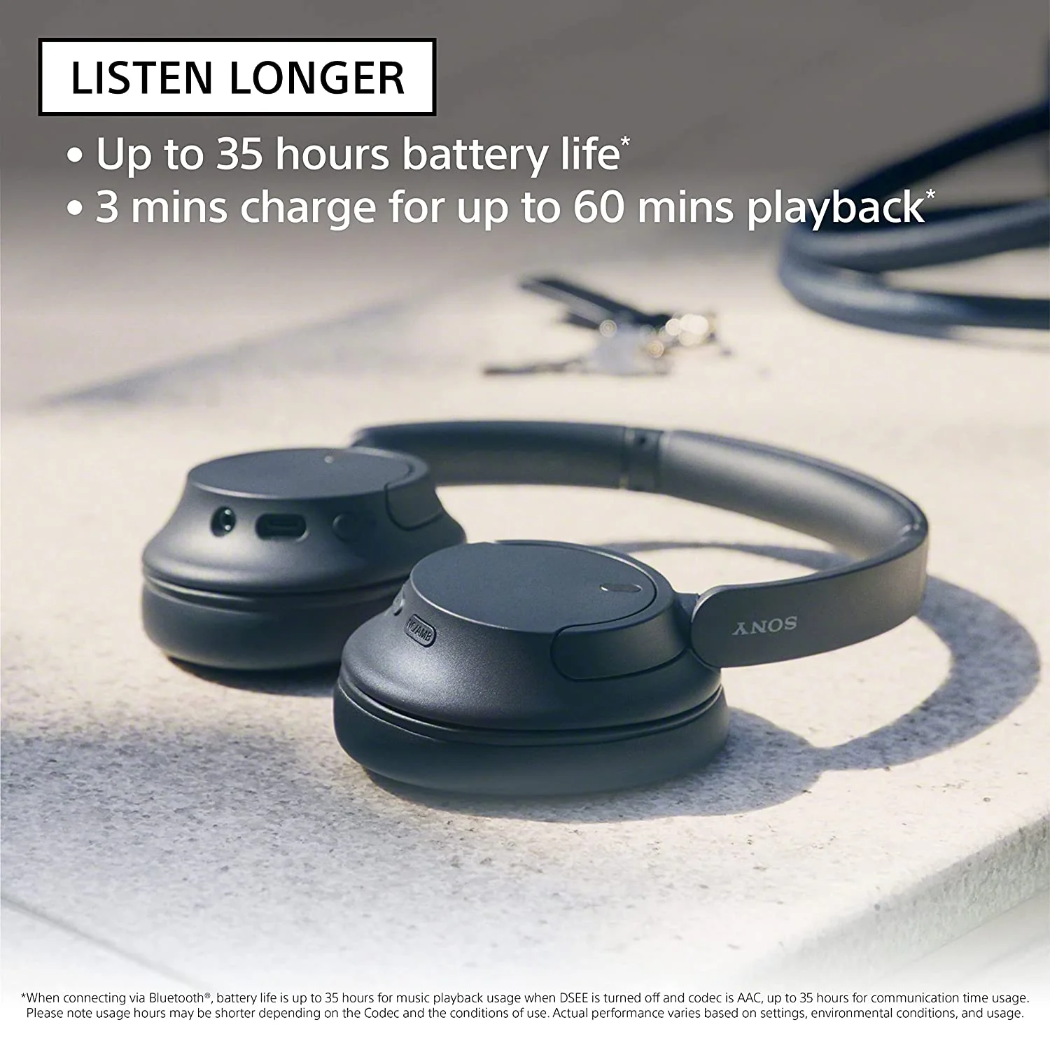 Sony WH-CH720N, Wireless Over-Ear Active Noise Cancellation Headphones with Mic - Image 9