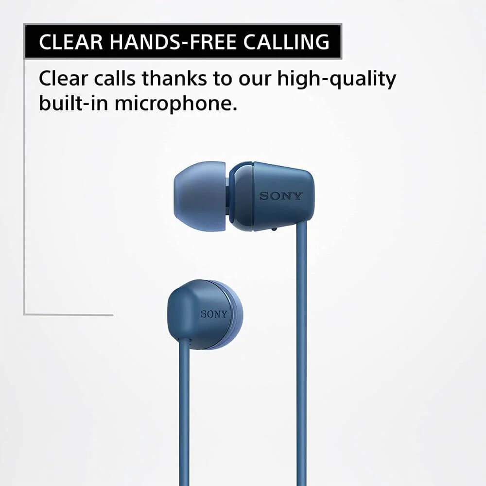 Sony WI-C100 Wireless Headphones with Customizable Equalizer for Deep Bass & 25 Hrs Battery, DSEE-Upscale, Splash Proof, 360RA, Fast Pair, in-Ear Bluetooth Headset with mic for Phone Calls - Image 6