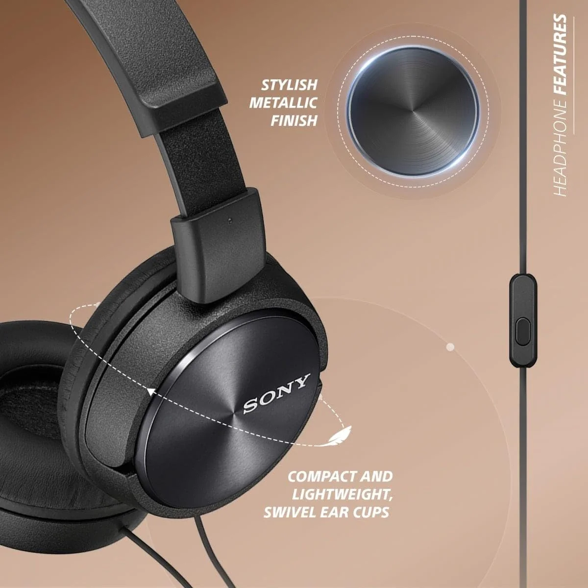 Sony ZX Series MDR-ZX310AP Wired Headband Stereo On Ear Headset - Image 5