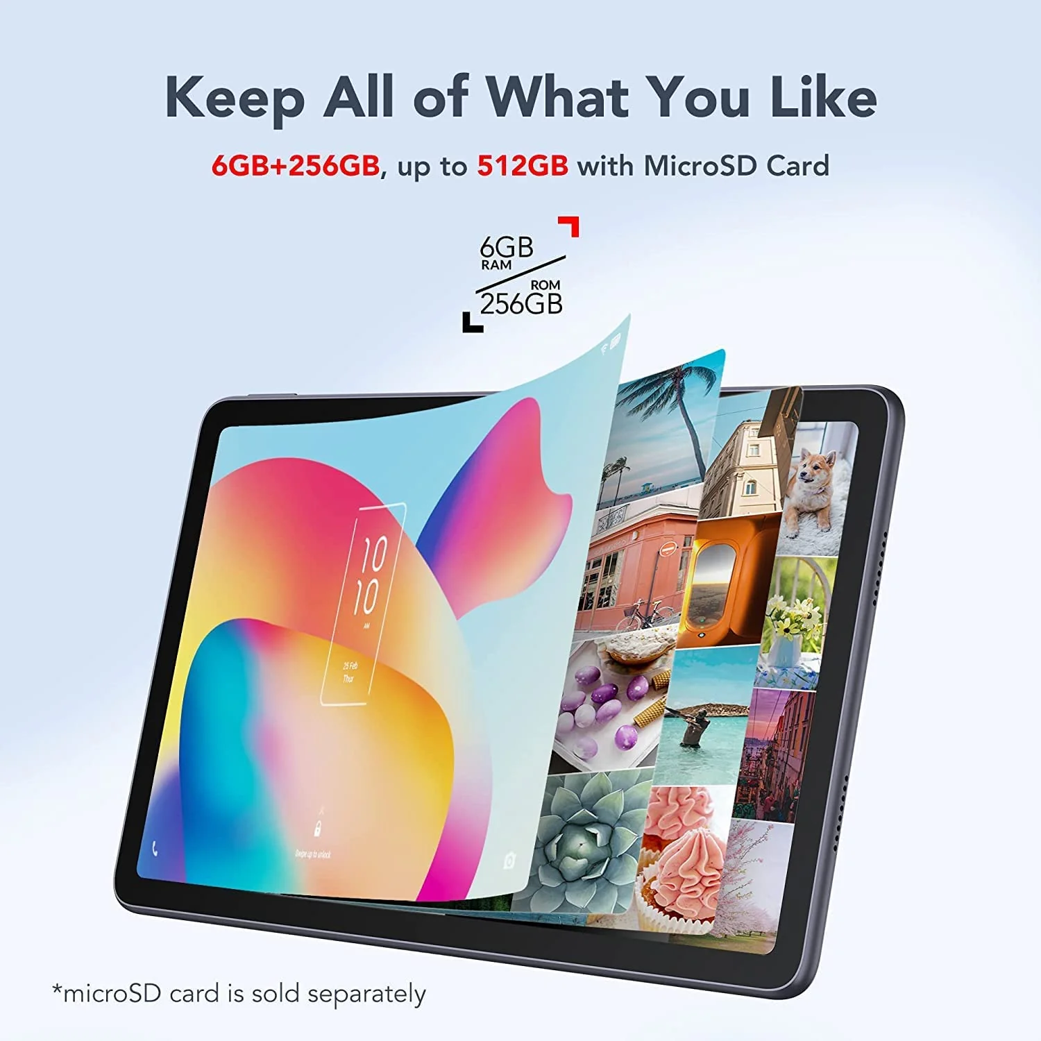 TCL 10 TAB Max 4 GB RAM 64 GB ROM 10.36 inches with Wi-Fi+4G Tablet (Grey) - Image 6