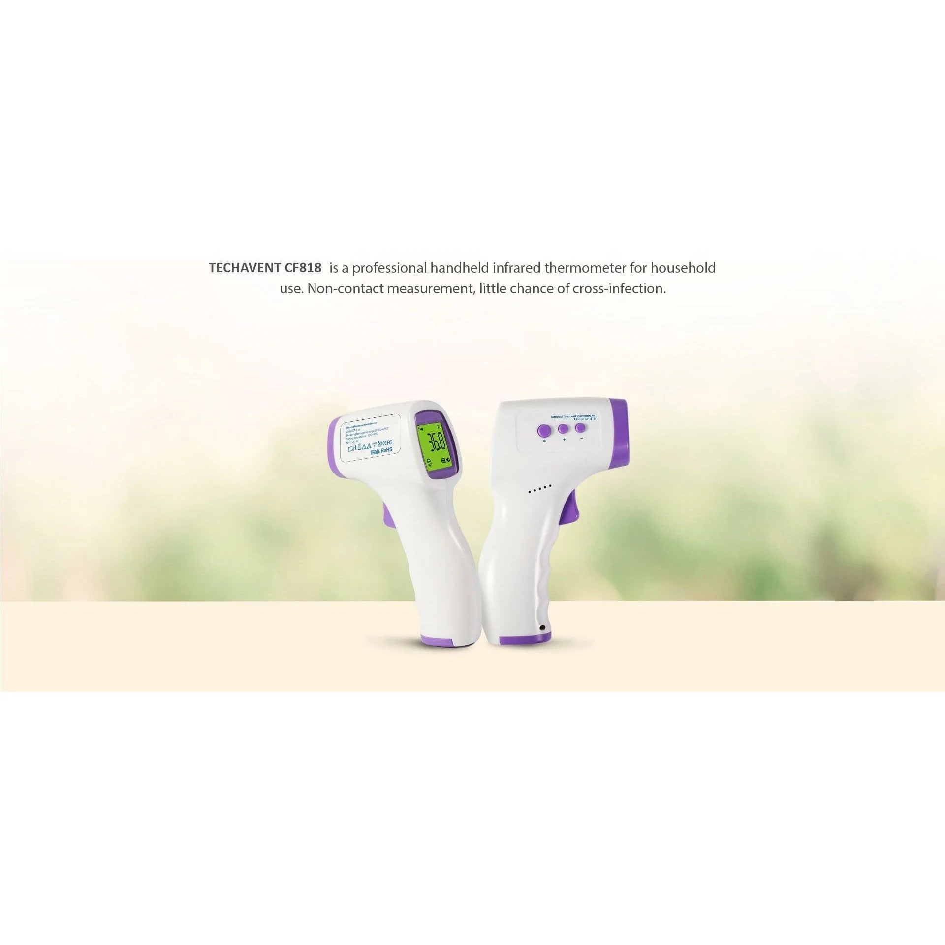 Techavent InstaTemp Digital Infrared Thermometer (KL717) CE, FDA, ROSH Approved - Image 7