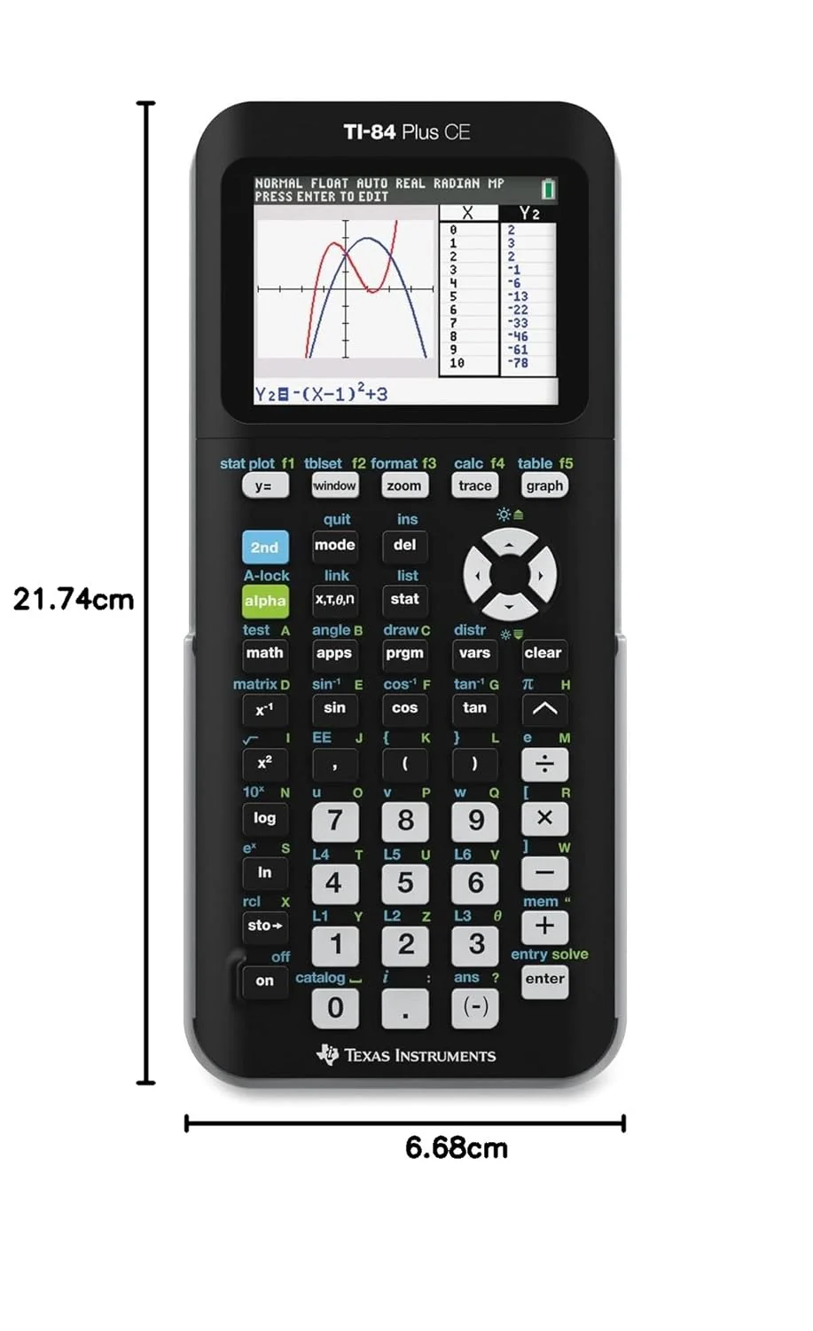 Texas Instruments TI-84 Plus CE Graphing Calculator, Black - Image 3