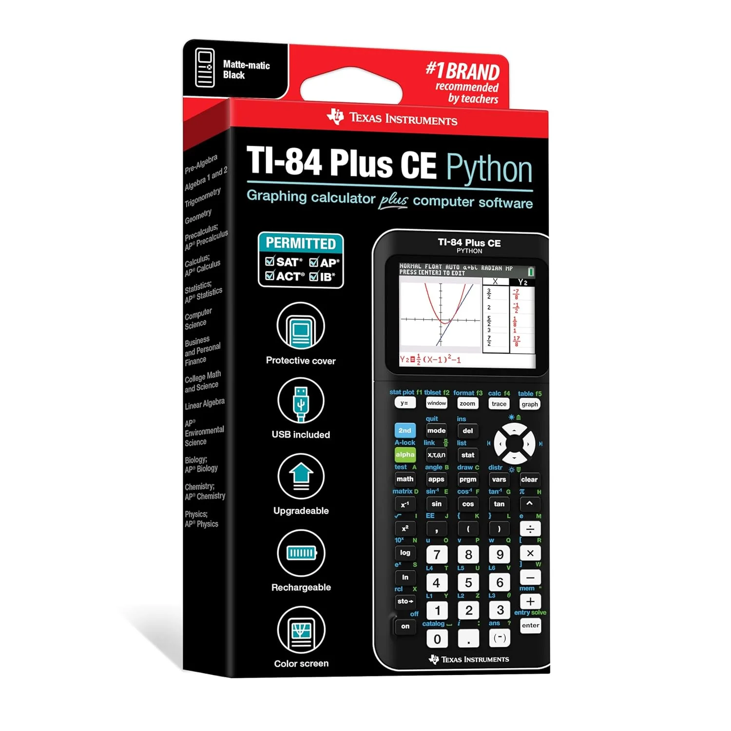 Texas Instruments TI-84 Plus CE Graphing Calculator, Black - Image 8