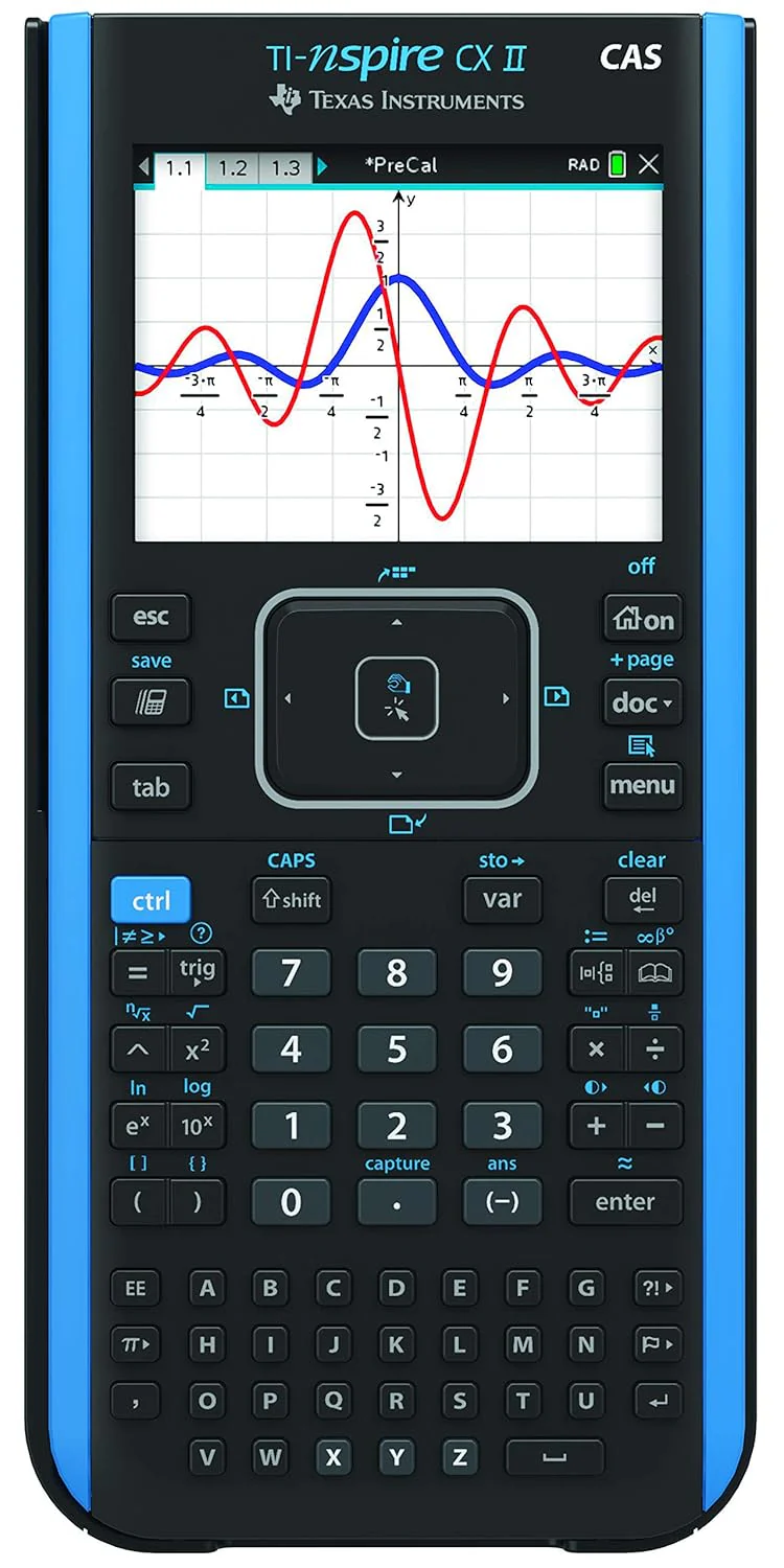 Texas Instruments TI-Nspire CX II CAS Graphing Calculator, Black