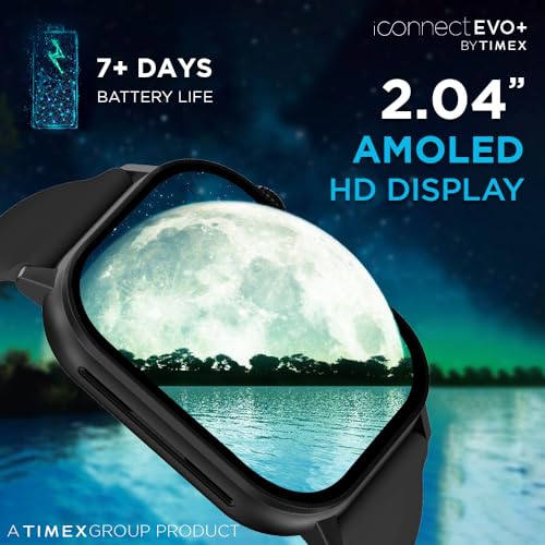 TIMEX iConnect EVO+Made in India Unisex Smartwatch|Largest Display 2.04" AMOLED with 368x448 Pixel Bluetooth Calling|Rotating Functional Crown|AI Voice Assist|Upto 7 Days Battery -TWIXW401T - Image 3