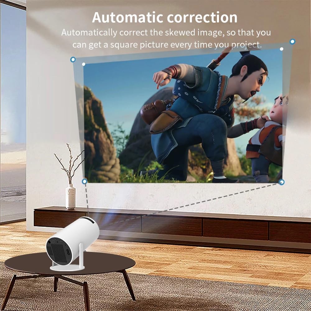 TOPTRO Free Style Projector for Home 4K Support 720p Native HD Portable Projector Android 11 YouTube Builtin Apps 5G WiFi Auto Keystone 8400 lumens 3 Watt Speaker 176" MAX Screen - Image 4