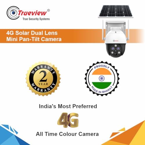 Trueview 4G Solar Security Camera | Wireless PTZ CCTV | 1296p Outdoor Waterproof Surveillance (4G Dual Lens Solar Mini Pan Tilt Camera) - Image 7