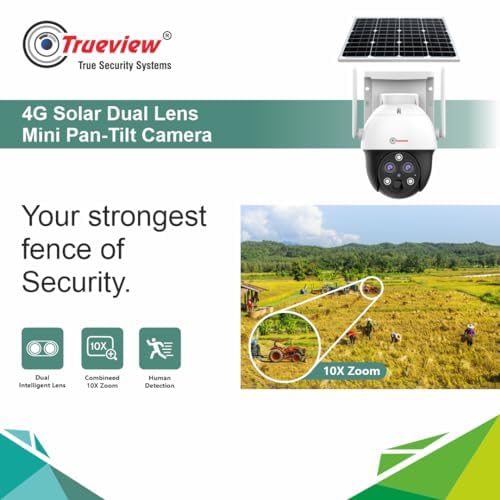 Trueview 4G Solar Security Camera | Wireless PTZ CCTV | 1296p Outdoor Waterproof Surveillance (4G Dual Lens Solar Mini Pan Tilt Camera) - Image 8