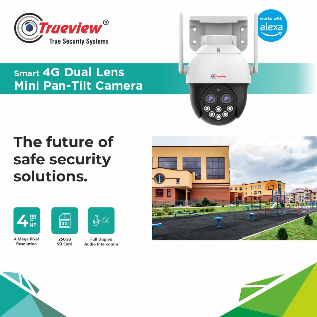 Trueview 4MP Smart CCTV Dual Lens 4G Sim Based Pan/Tilt 10X Combined Zoom Outdoor Indoor Security Camera, Water Proof, 2 Way Talk, Cloud Storage - Image 4