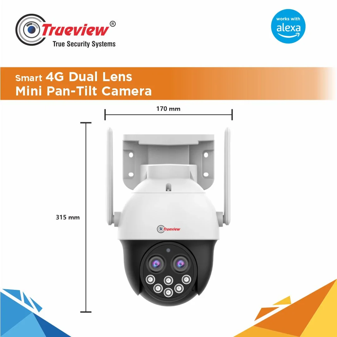 Trueview 4MP Smart CCTV Dual Lens 4G Sim Based Pan/Tilt 10X Combined Zoom Outdoor Indoor Security Camera, Water Proof, 2 Way Talk, Cloud Storage - Image 7