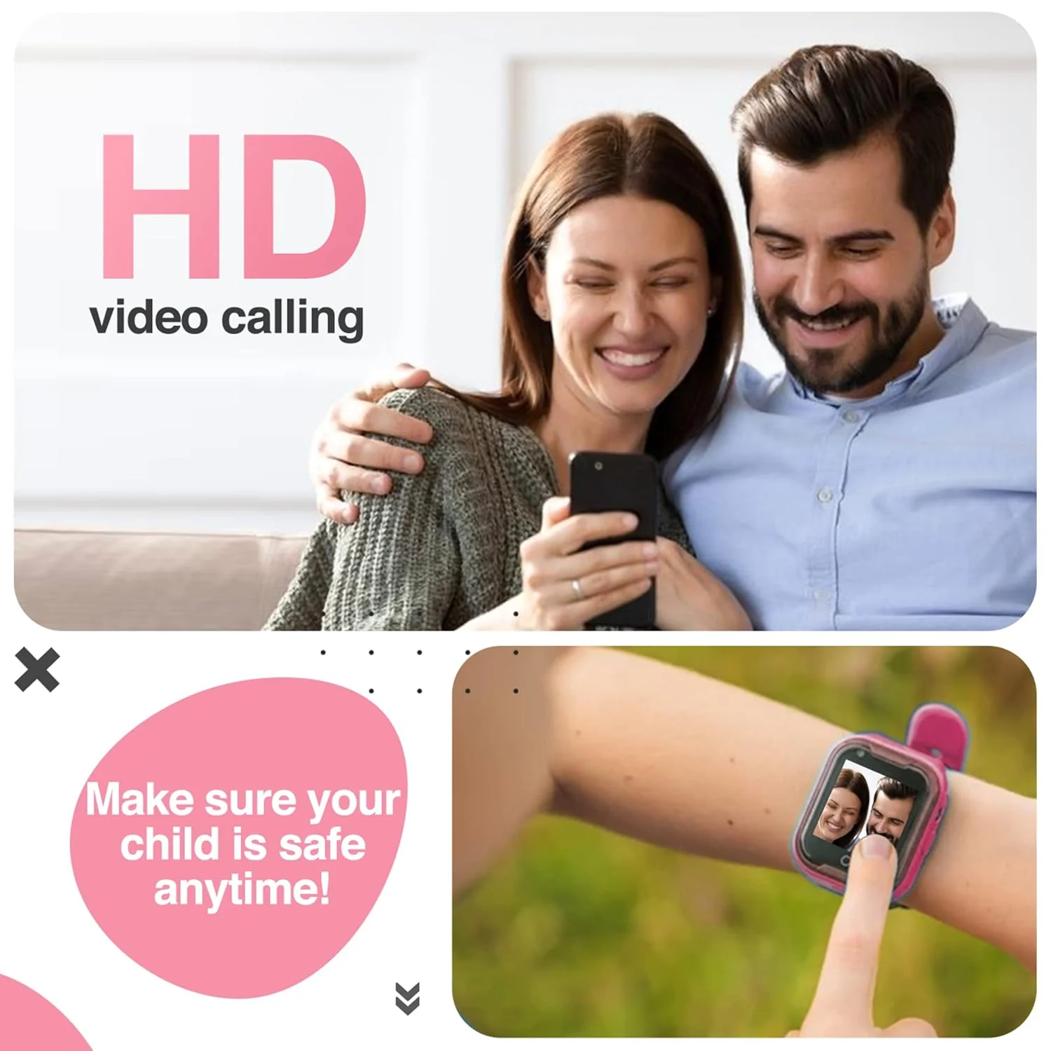 Turet Cotton Candy Pro 4G Smart Watches for Kids Girls & Boys, Live Tracker GPS Watch with Sim Support, Voice & Video Call, SOS, HD Camera, Alarm, Long Battery, Waterproof, Kids Smartwatch (Pink) - Image 2