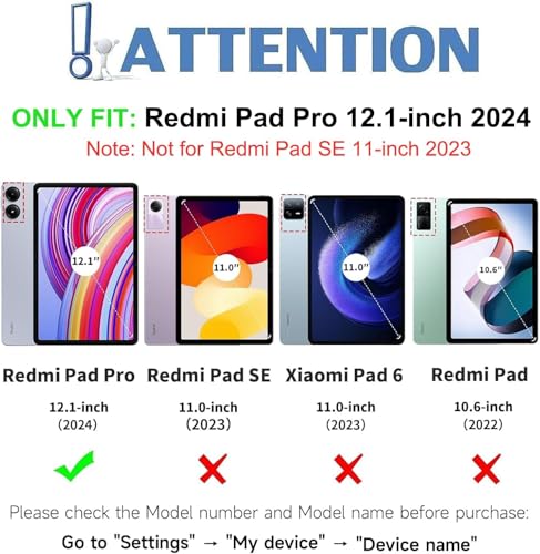 typecase Keyboard Case for Redmi Pad Pro & Pro 5G (12.1 inch) with TRACKPAD,Slim Lightweight Stand Cover,Magnetically Detachable Wireless Bluetooth Keyboard for Redmi Pad Pro & Pro 5G-12.1 Inch ONLY - Image 2