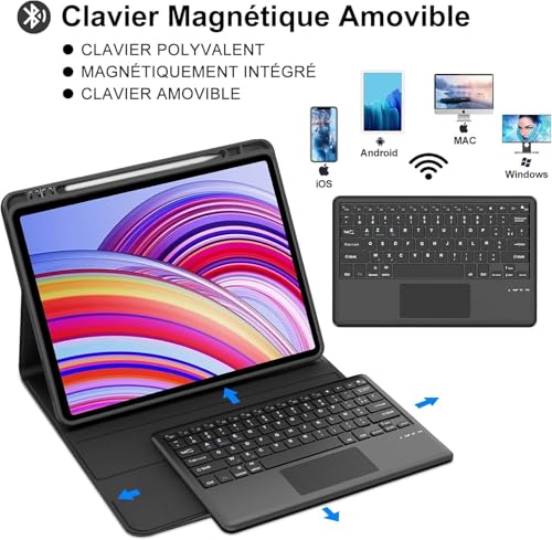 typecase Keyboard Case for Redmi Pad Pro & Pro 5G (12.1 inch) with TRACKPAD,Slim Lightweight Stand Cover,Magnetically Detachable Wireless Bluetooth Keyboard for Redmi Pad Pro & Pro 5G-12.1 Inch ONLY - Image 5
