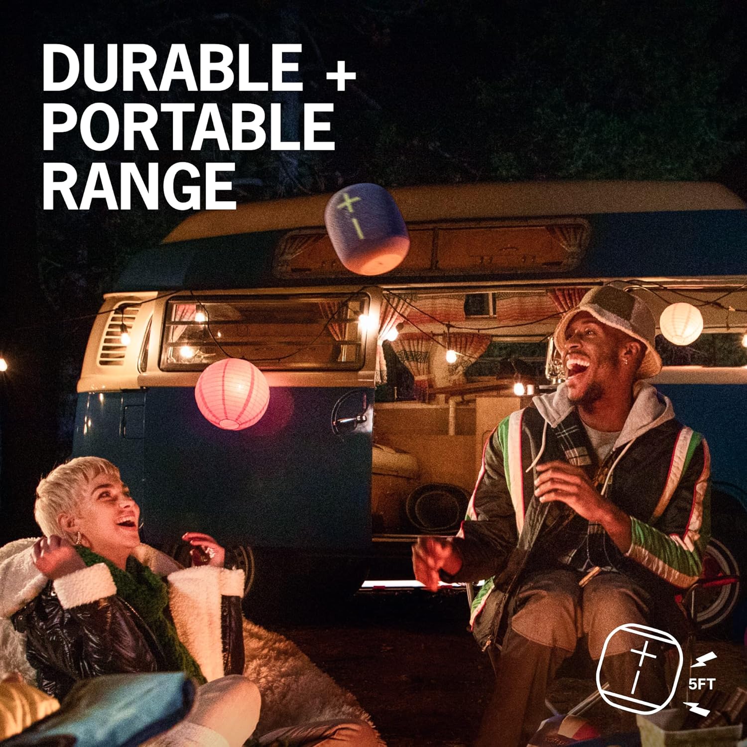 Ultimate Ears WONDERBOOM 3, Small Portable Wireless Bluetooth Speaker, Big Bass 360-Degree Sound for Outdoors, Waterproof, Dustproof IP67, Floatable, 40 m Range - Black - Image 8