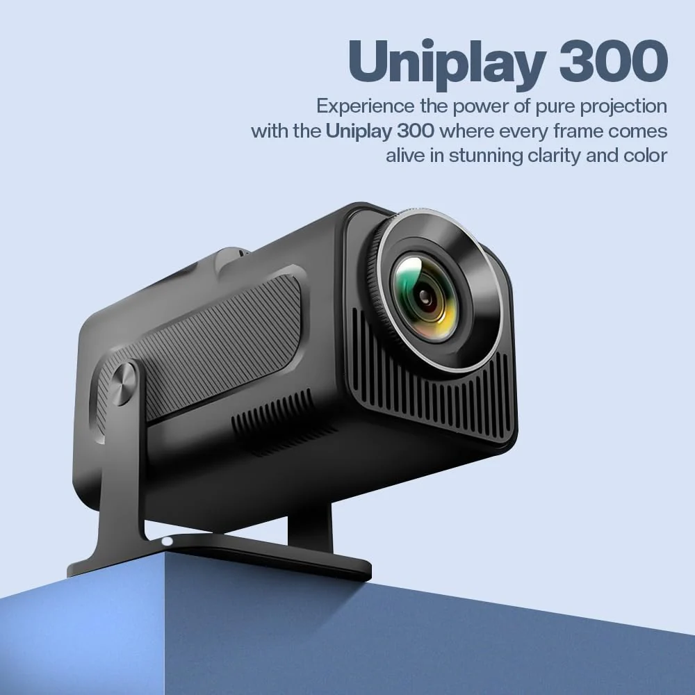 UNIGEN® Uniplay 300 Mini with WiFi 6 and Bluetooth, Native HD 720P Outdoor Portable Projector, 8K Lumen, Auto Keystone Home Theater Movie Projector for iOS/HDMI/TV Stick/PS5 - Image 2