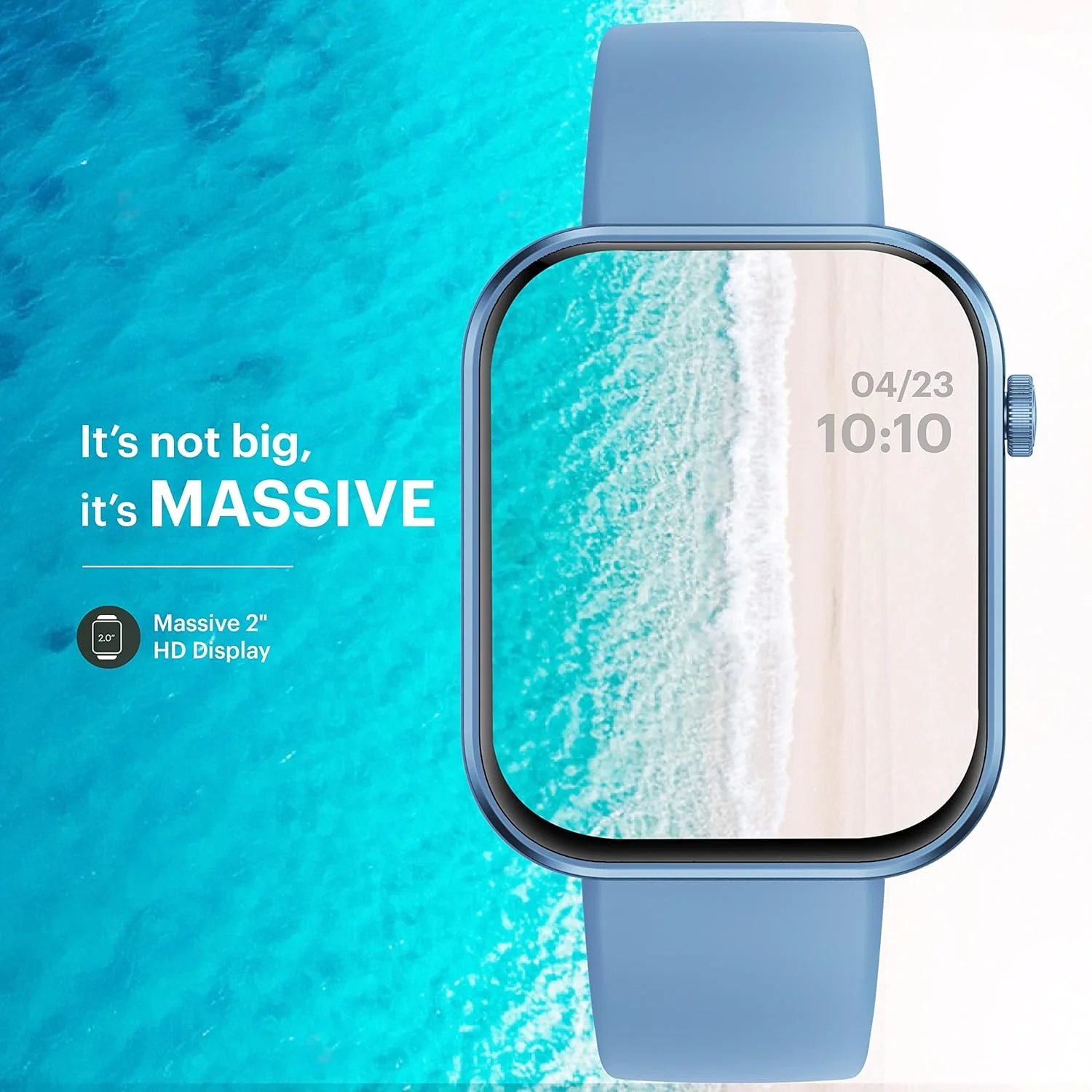 URBAN Nexus M Smart BT Calling Smart Watch with Massive 2.0" Super HD Display, One-Connect Realtek Chipset, Games, 120+ Sports Modes, 150+ Watch Faces, Dedicated Health Sensors (Cobalt Blue) - Image 2