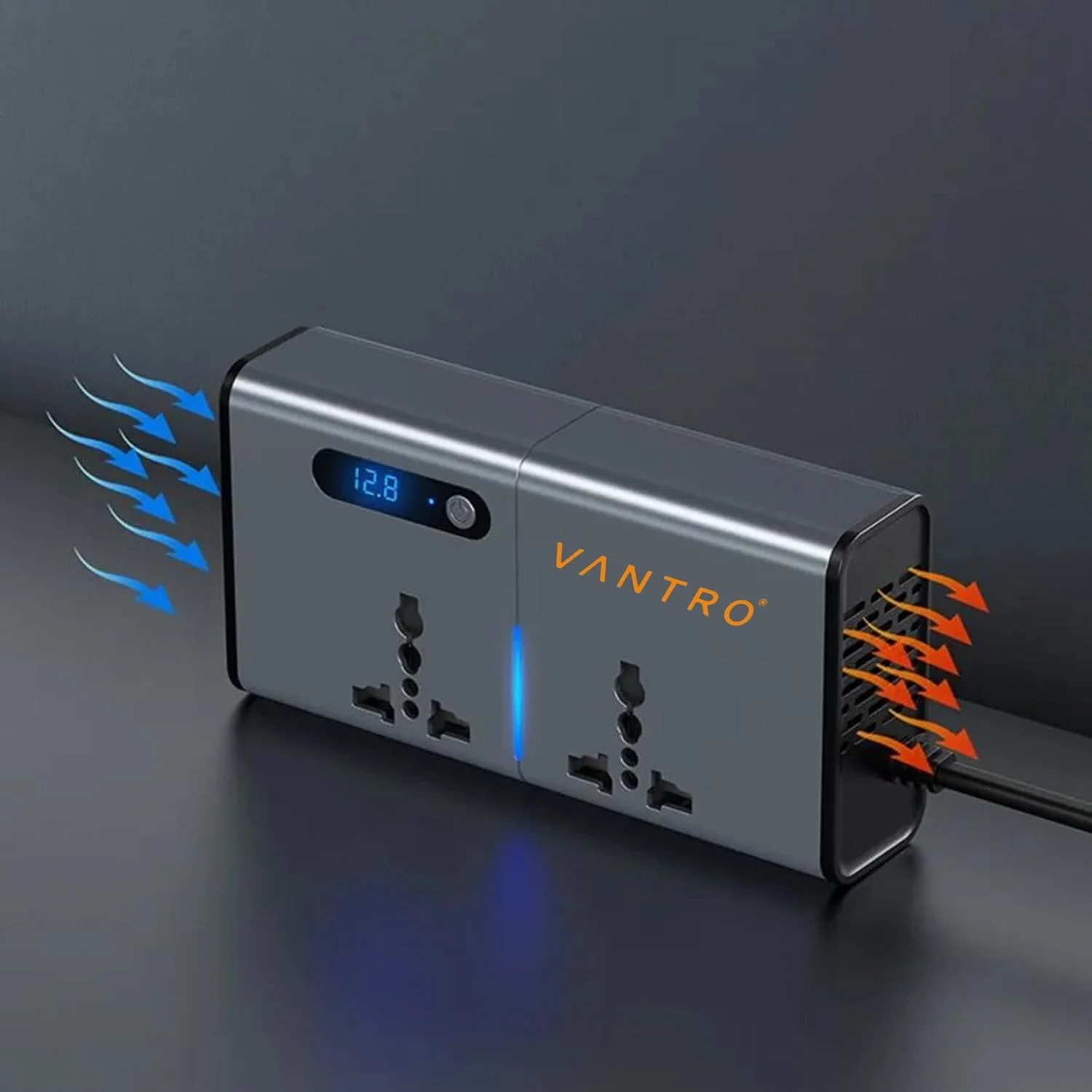 Vantro 200W Car Power Inverter/Laptop Charger with 3 USB (6.2A Max) & 1 C Type(1 * 27WPD) Smart USB Ports, 2 AC Universal Outlets and 12V DC to 220V AC with QC3.0 Model P2 - Image 6