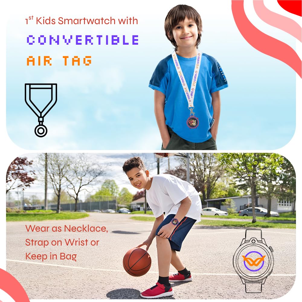 WatchOut Next-Gen+ Smart Watch for Kids, GPS Watch for Kid Tracker, with Sim Slot 5G, Video & Voice Calling, Heart Rate & Fever Alert, SOS Emergency Alerts, Smart Watch for Kids 3-13 (Captain Blue) - Image 6