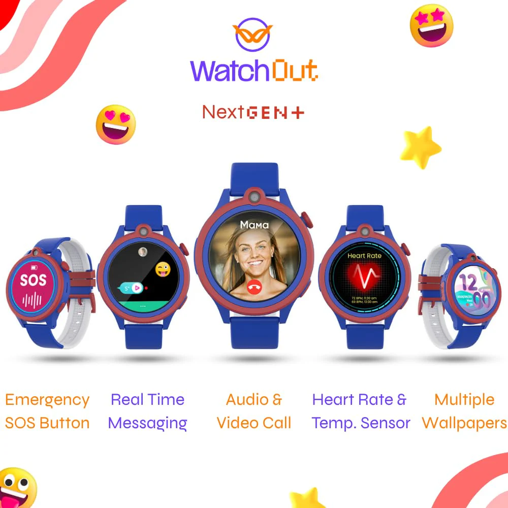 WatchOut Next-Gen+ Smart Watch for Kids, GPS Watch for Kid Tracker, with Sim Slot 5G, Video & Voice Calling, Heart Rate & Fever Alert, SOS Emergency Alerts, Smart Watch for Kids 3-13 (Captain Blue) - Image 7