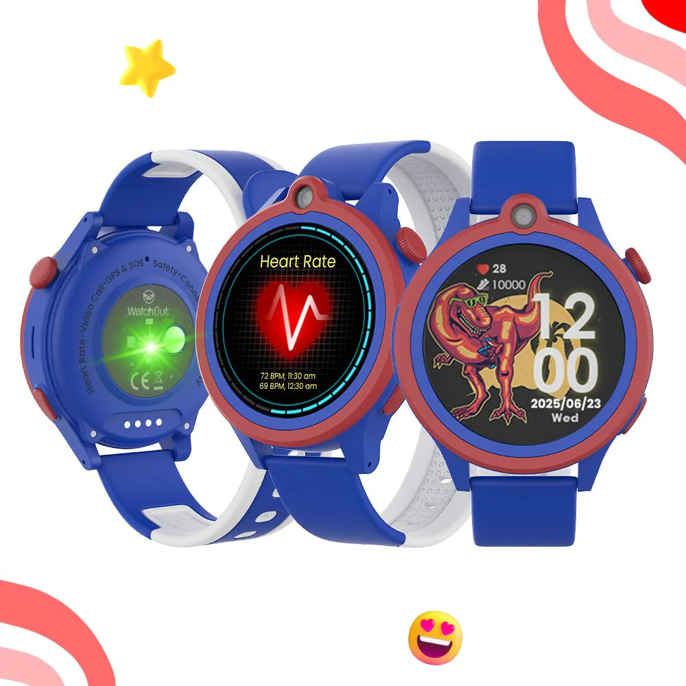 WatchOut Next-Gen+ Smart Watch for Kids, GPS Watch for Kid Tracker, with Sim Slot 5G, Video & Voice Calling, Heart Rate & Fever Alert, SOS Emergency Alerts, Smart Watch for Kids 3-13 (Captain Blue) - Image 9
