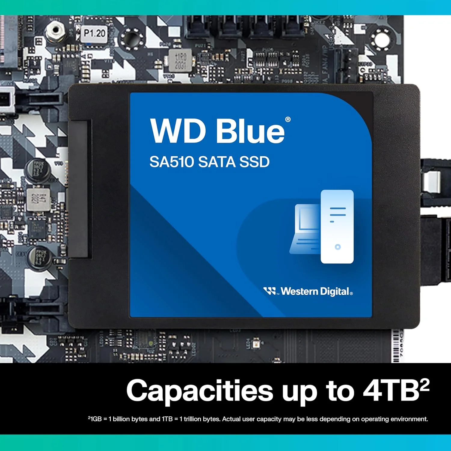 Western Digital WD Blue SA510 SATA 500GB, Up to 560MB/s, 2.5 Inch/7 mm, 5Y Warranty, Internal Solid State Drive (SSD) (WDS500G3B0A) - Image 3