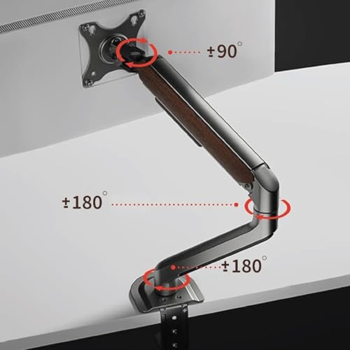 White Mulberry |DIY| Woodcraft - Premium Wooden Arm | Desk Mounted Monitor arm 15-32 Inch Monitor|9Kg Screen Capacity|Spring Assisted Premium Wooden Metal Desk Mount-(Single Screen) - Image 6