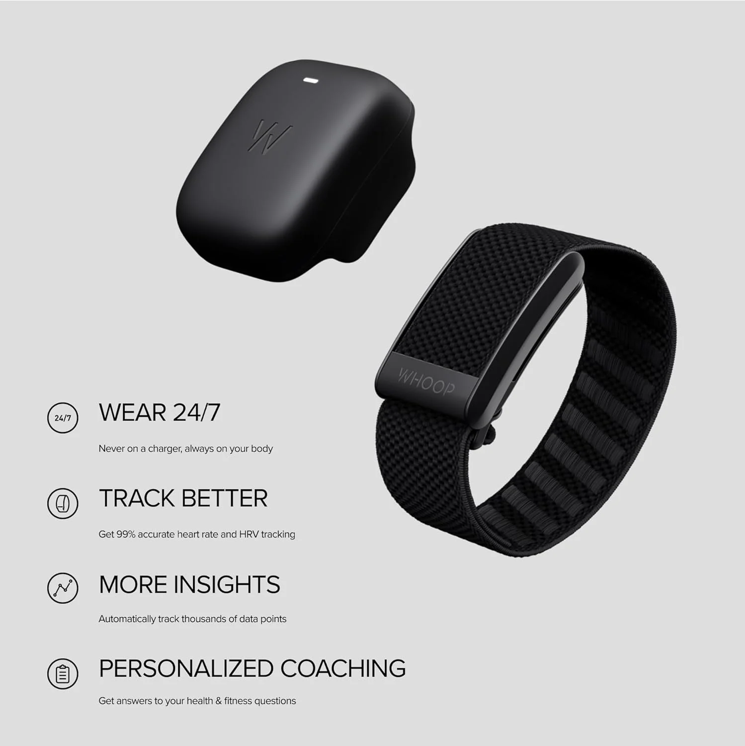 WHOOP 4.0 with 12 Month Subscription- Wearable Health Fitness & Activity Tracker- Continuous Monitoring, Performance Optimization, Heart Rate Tracking, Improve Sleep, Strain, Recovery, Wellness, Black - Image 3