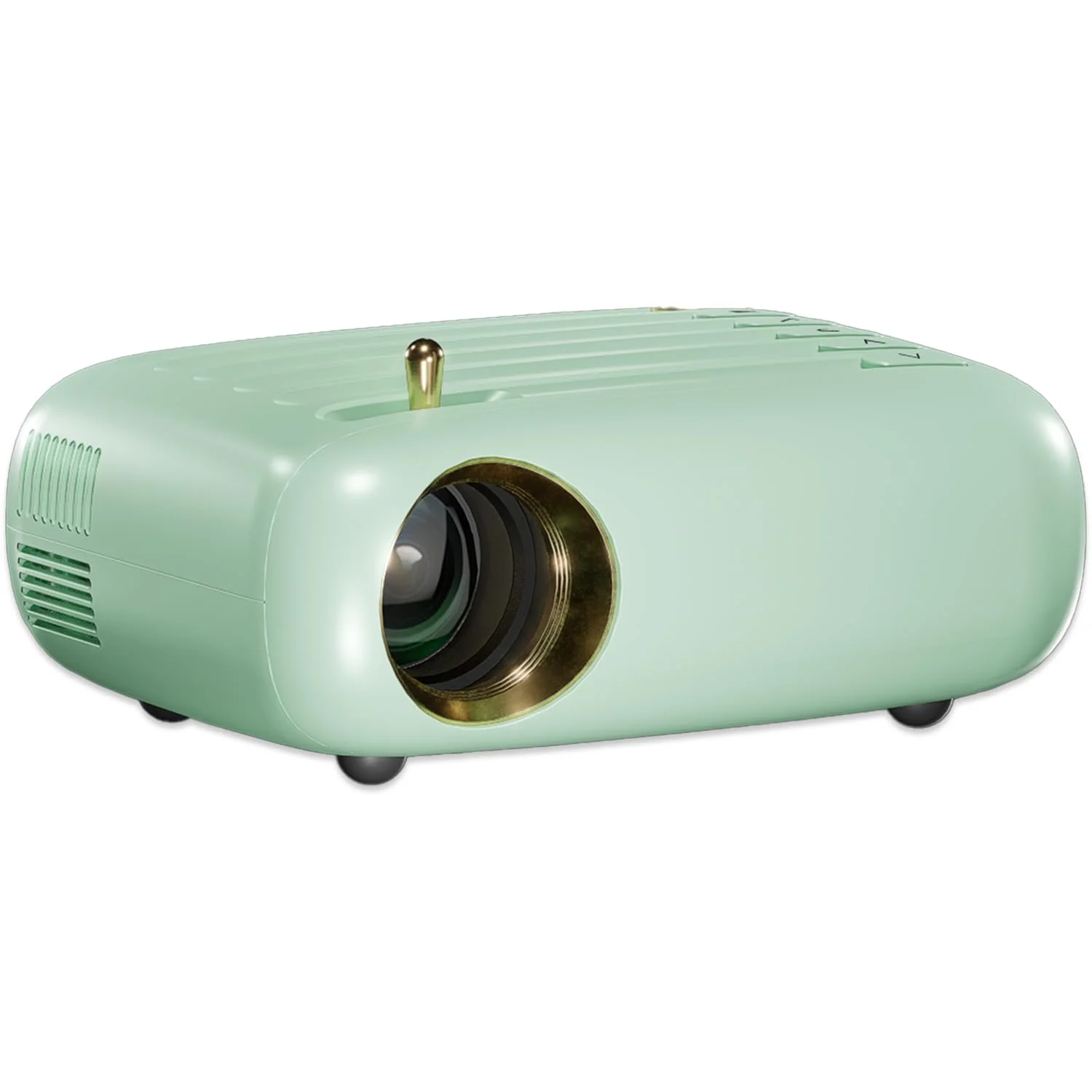 WZATCO Pixel Plus | Portable LED Projector | Native 720p Full HD 1080P Support | Electronic Keystone | Power via Powerbank | 3900 Lumens | 176" Max Screen | Home & Outdoor Cinema | Bluetooth | Green