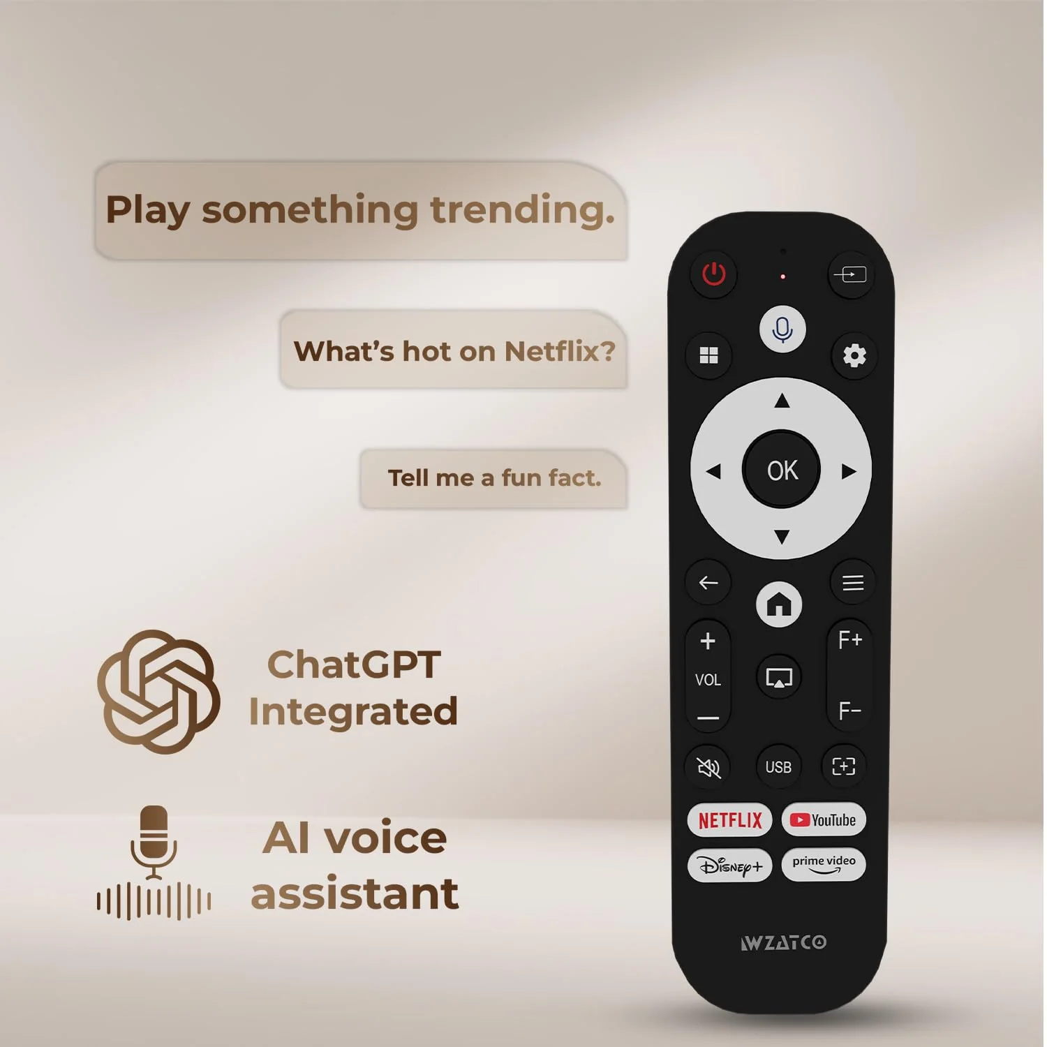 WZATCO Yuva Blaze Plus, Netflix Certified, Smart Home Projector 4k Ultra HD, Native 1080P Fully Automatic, 1000 ANSI, HDMI ARC, WiFi 6 & BT, Screen Mirroring, Portable Room Cinema, 270° Rotate, Grey - Image 9