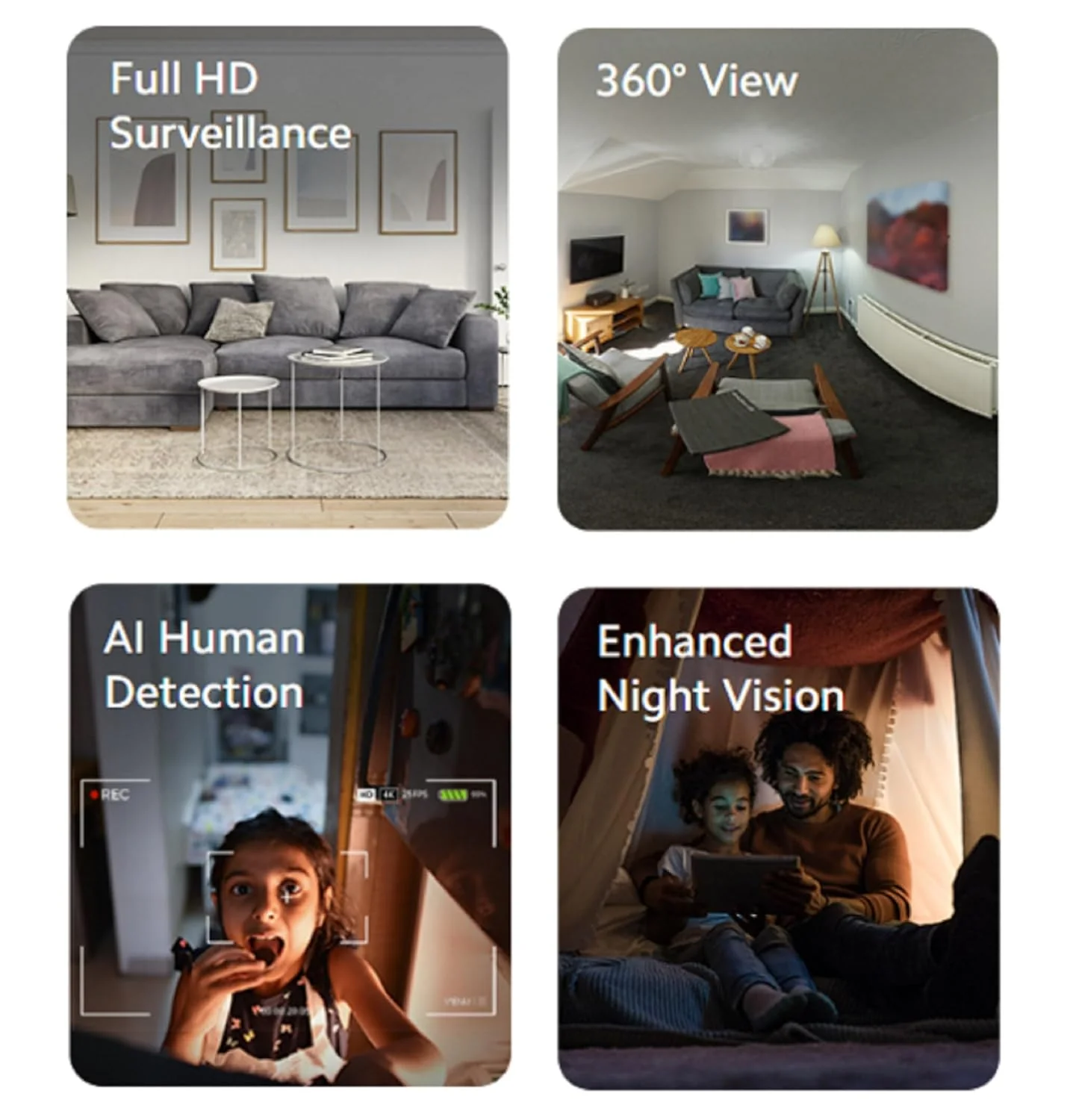 Xiaomi Mi Wireless Home Security Camera 2i | Full HD Picture | 360 View | 2MP CCTV | AI Powered Motion Detection | Enhanced Night Vision| Talk Back Feature (2 Way Calling), 1080p, White - Image 5