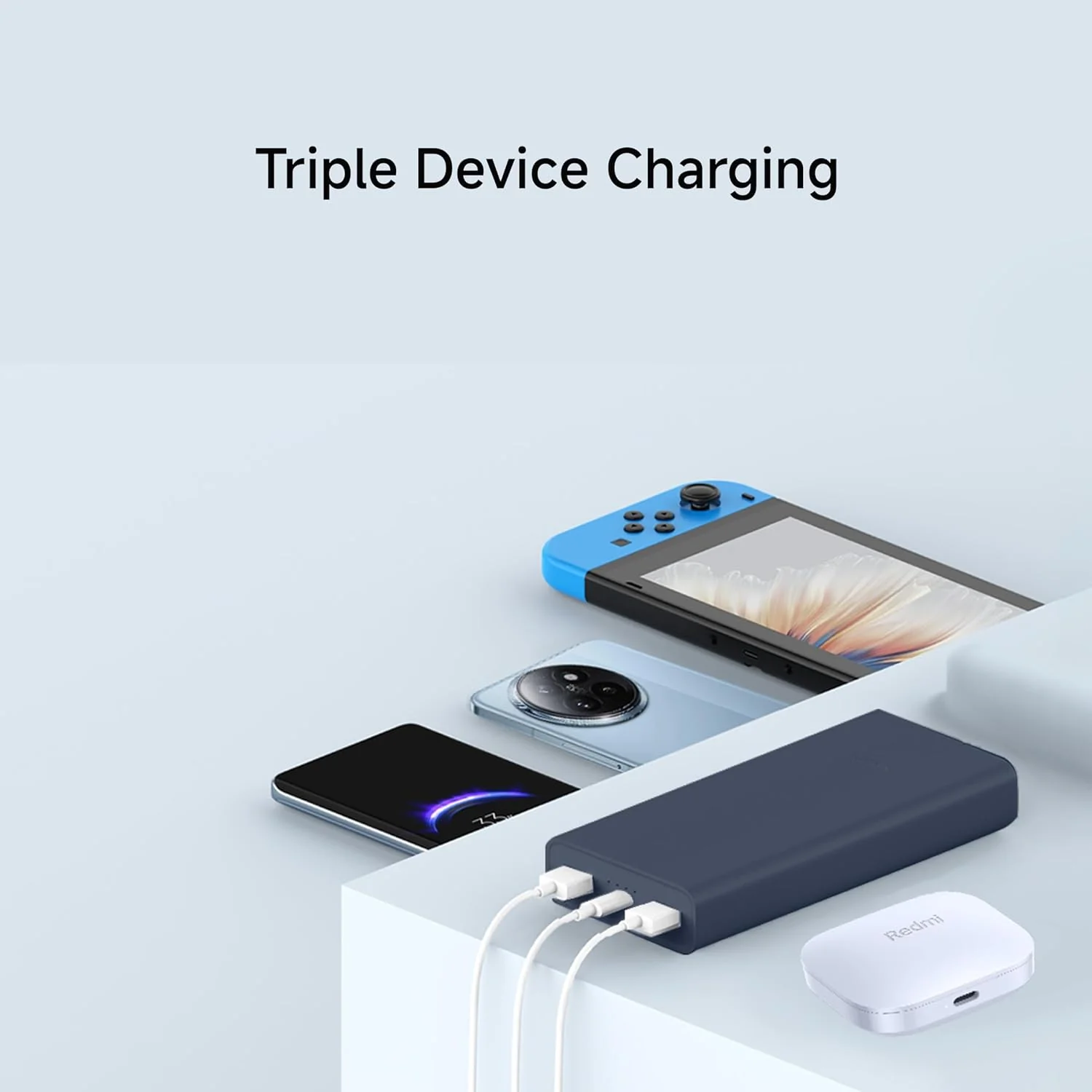 Xiaomi Power Bank 4i 20000mAh 33W Super Fast Charging PD |Smart 12 Layer Protection|Type C Input & Output|Triple Output Ports|Supports Android,Apple, Tablets, Earbuds,Watch(MI Powerbank),Blue - Image 5