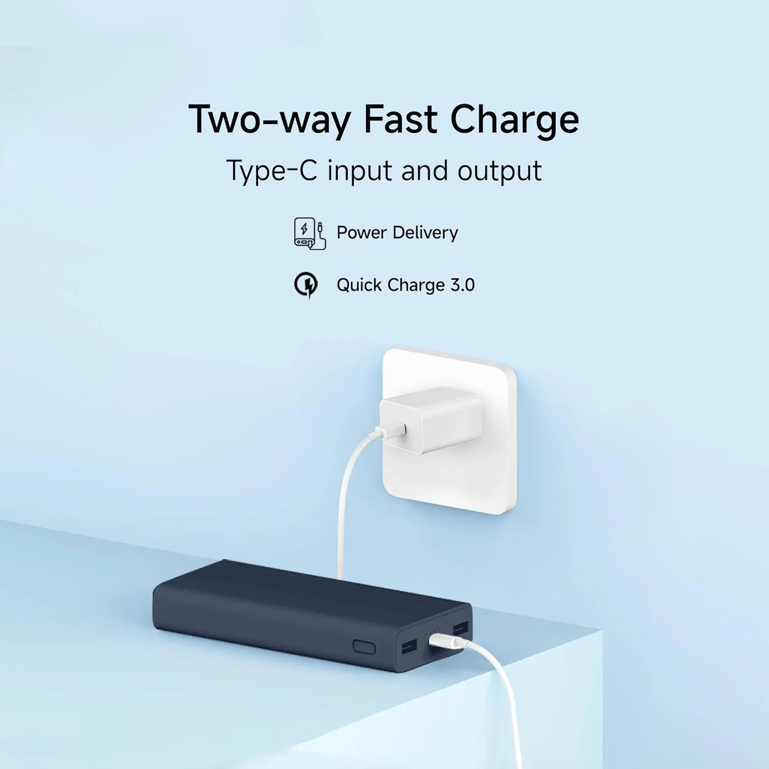 Xiaomi Power Bank 4i 20000mAh 33W Super Fast Charging PD |Smart 12 Layer Protection|Type C Input & Output|Triple Output Ports|Supports Android,Apple, Tablets, Earbuds,Watch(MI Powerbank),Blue - Image 6